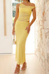 'Dramatique' Asymmetrical Sleeveless Dress - Celes Fashion